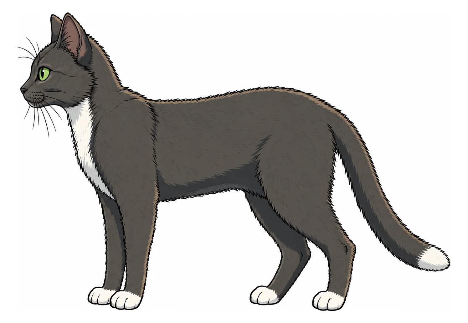 ARTHUR in profile, as drawn in the show, standing and facing left