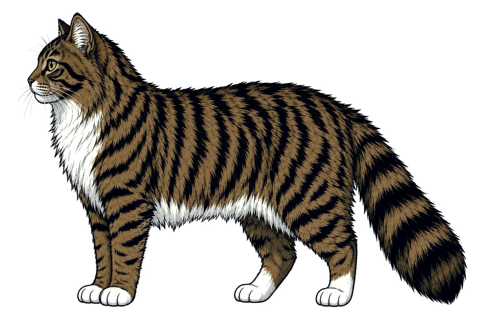 MAX in profile, as drawn in the show, standing and facing left